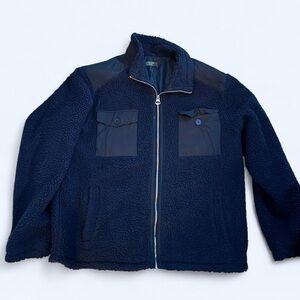 Primark Navy blue teddy like coat